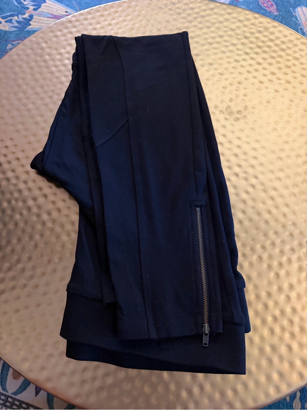 CAbi Black Leggings with Side Zip Detail
